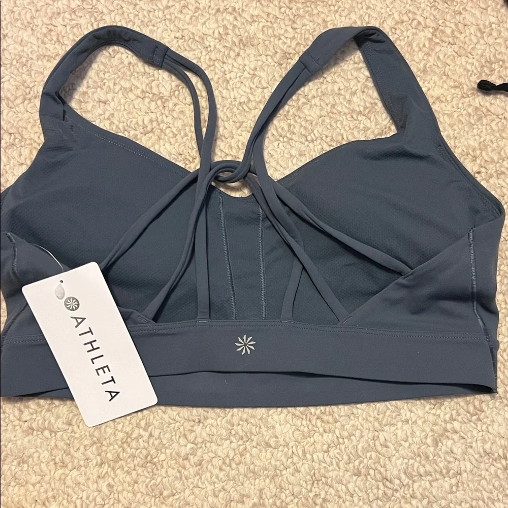 Athleta Women's Blue Sports Bra solace large D DD - Picture 1 of 4